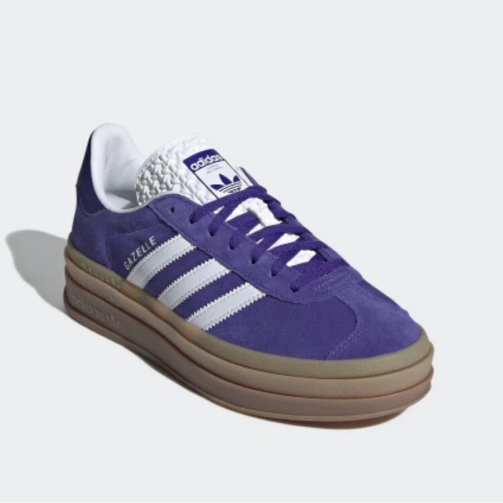 Adidas Gazelle Purple and White Sneakers